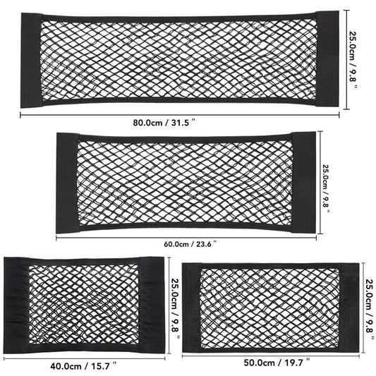 Solution de stockage de chargement extensible et durable – Maintient les articles en sécurité et empêche tout déplacement – ​​Facile à installer, ajustement universel pour tous les coffres de véhicules – Idéal pour les courses et l'équipement.