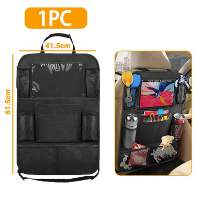 Organiseur de siège auto – Solution de rangement de voiture pratique et durable pour garder votre véhicule bien rangé. Parfait pour organiser les essentiels comme les clés, les téléphones et les collations, conçu pour s'adapter à la plupart des sièges auto.